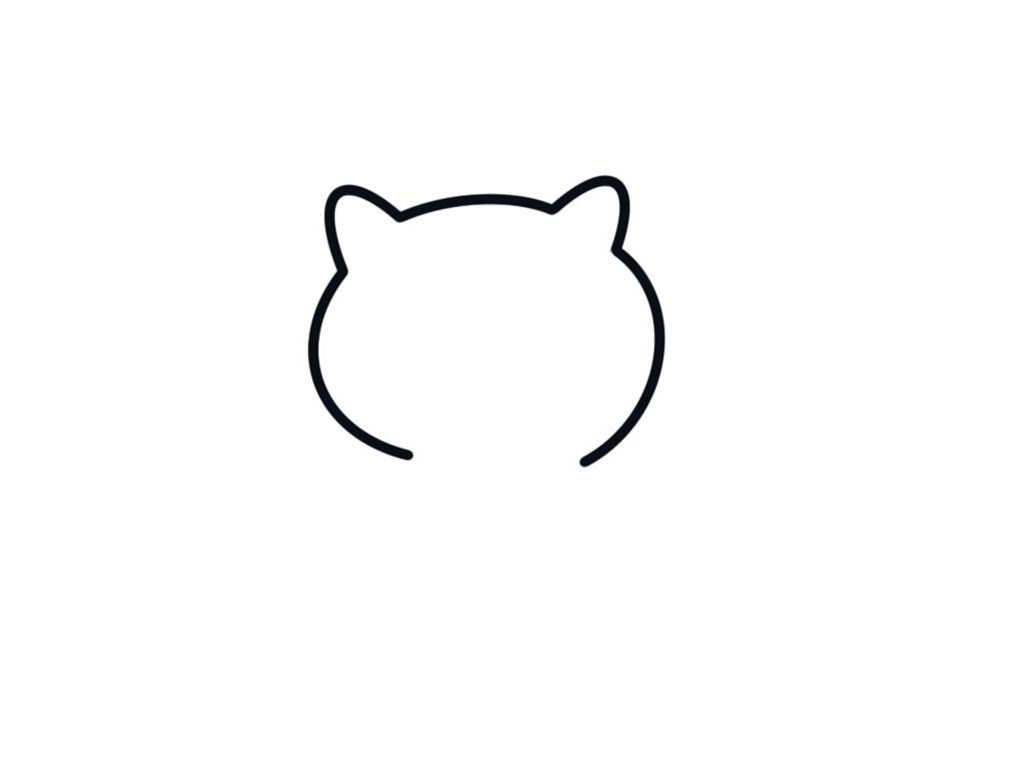 可爱的小猫简笔画步骤