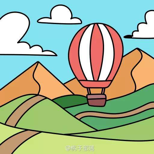 沙漠风景简笔画