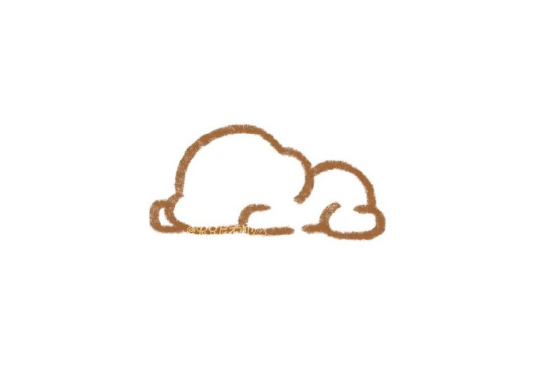 趴着的小熊怎么画