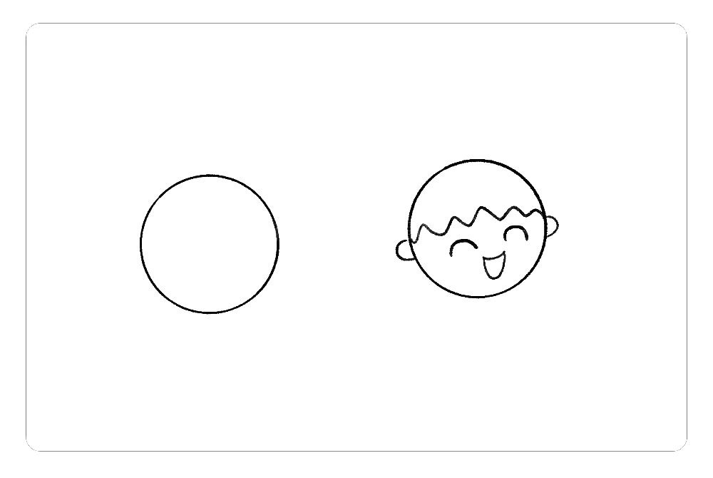 春天放风筝简笔画
