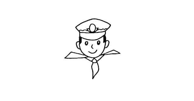 警察简笔画画法步骤