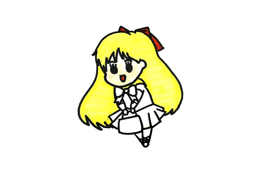 可爱的美少女怎么画