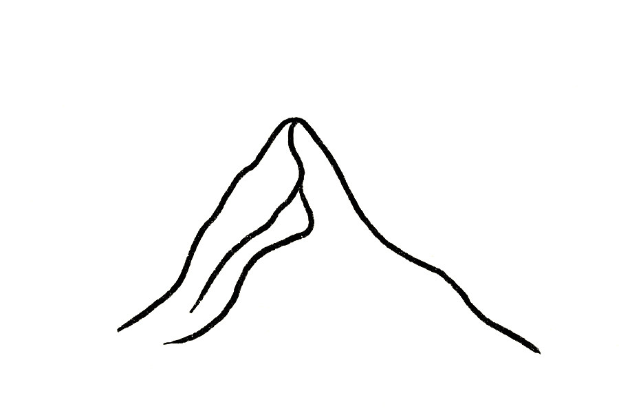 山丘怎么画
