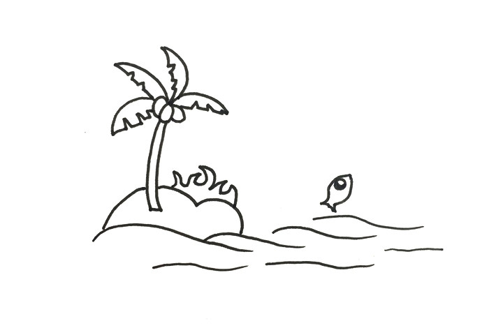漂亮的大海风景怎么画