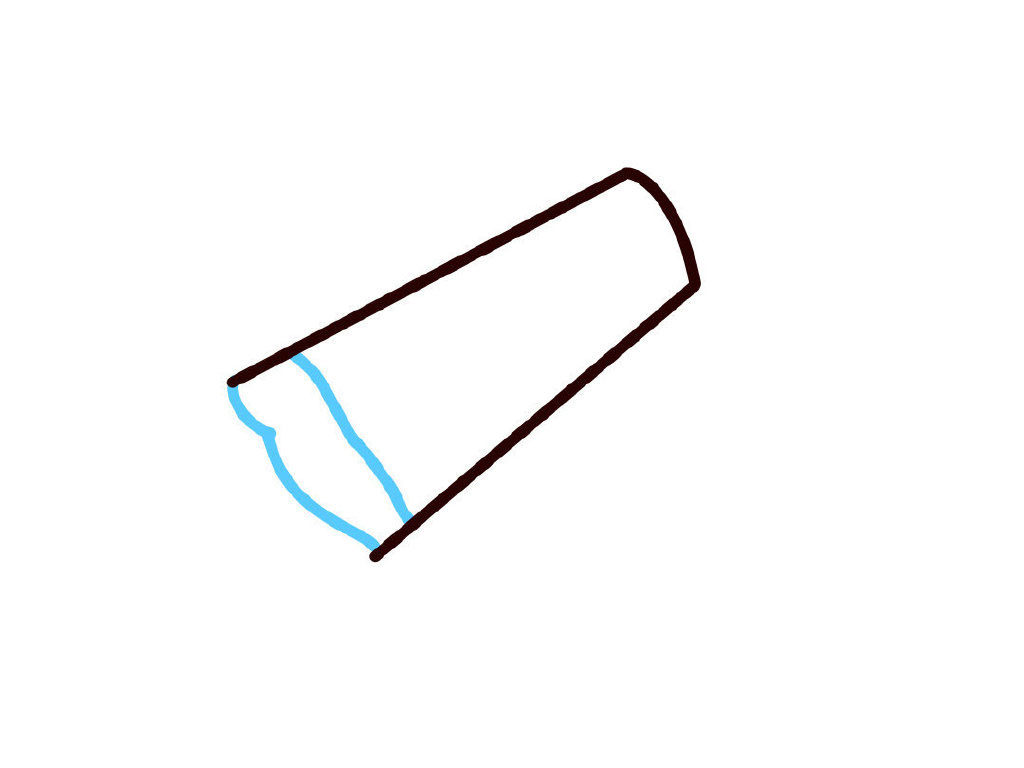 唇膏简笔画教程