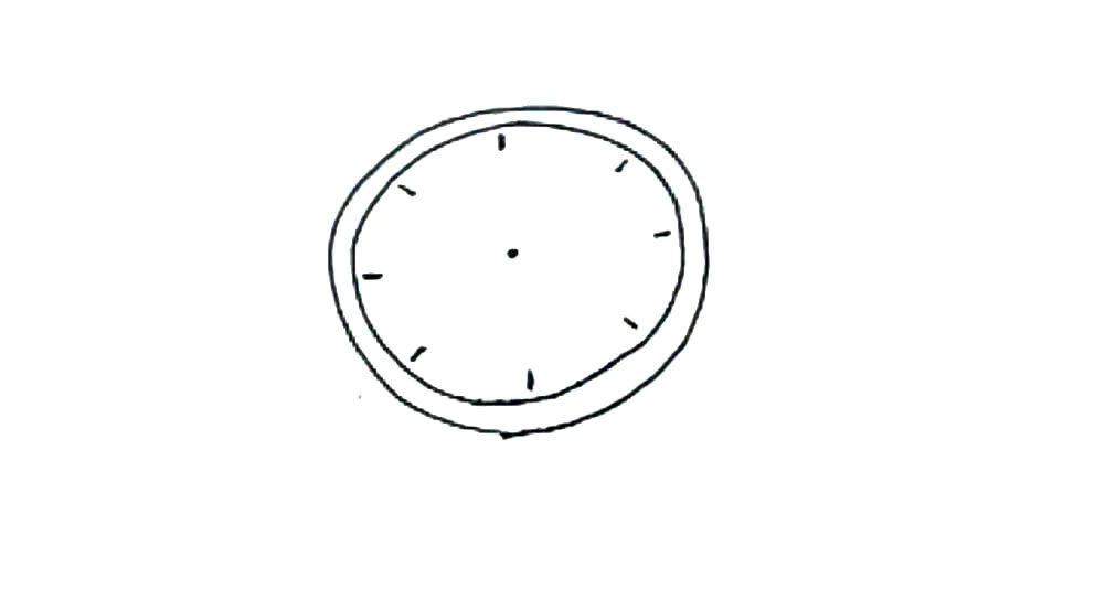 闹钟简笔画画法步骤