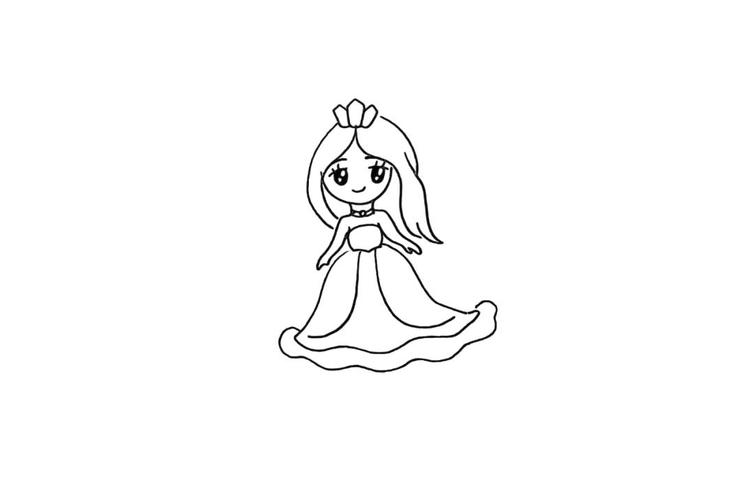 漂亮的小公主绘画步骤