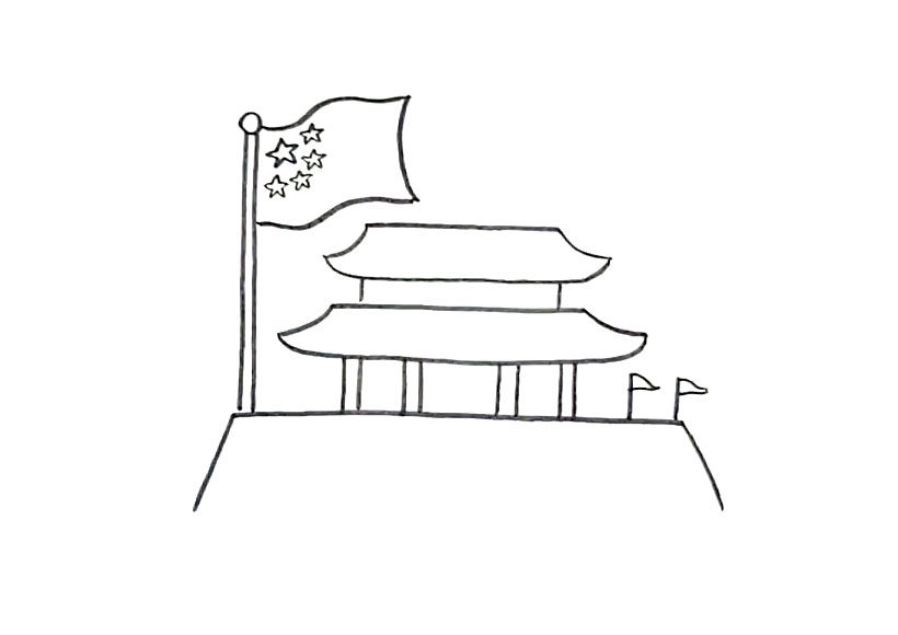 北京天安门简笔画