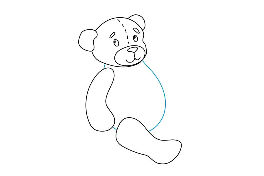 玩具熊怎么画