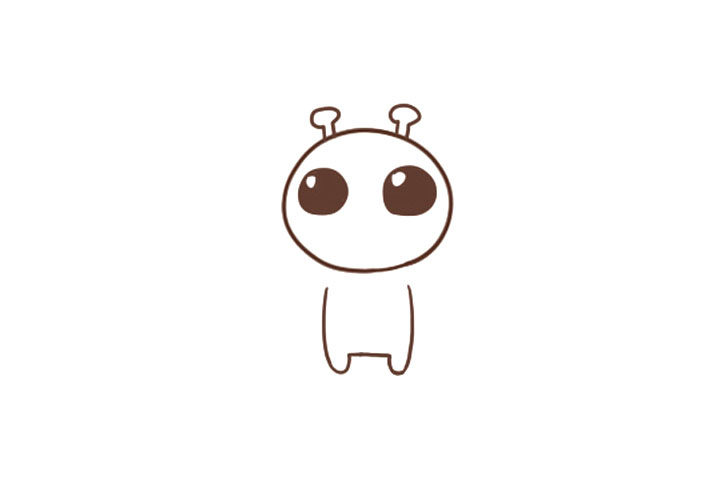 一步一步学画可爱外星人