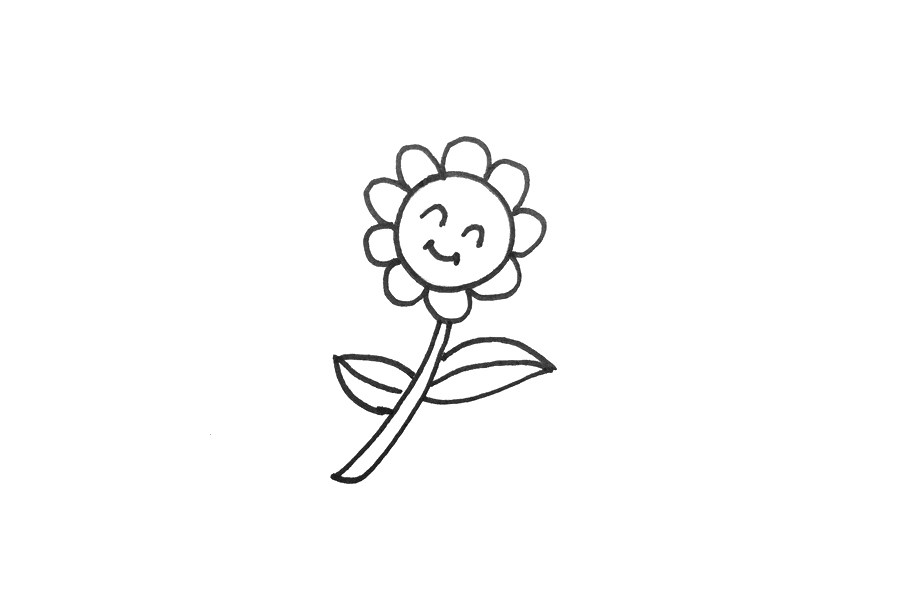 简单可爱的小花怎么画