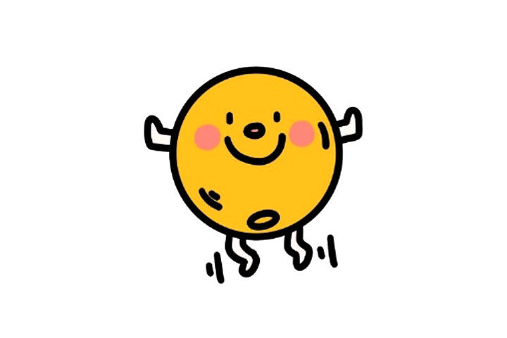 中秋元素 调皮的月亮简笔画