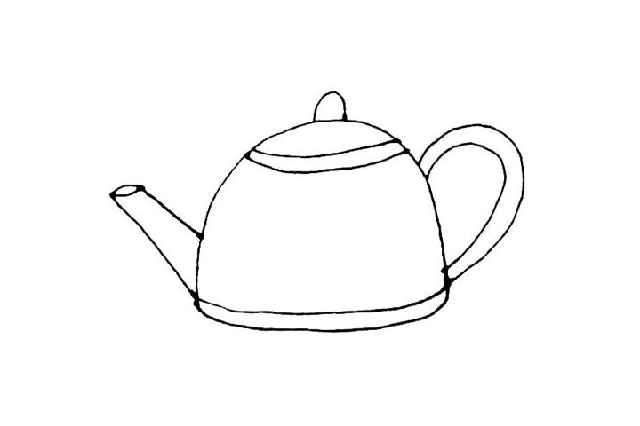 茶壶简笔画画法步骤