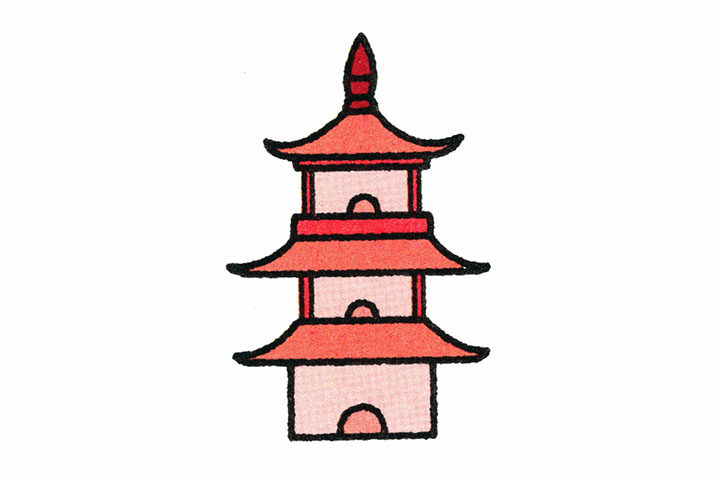 塔的画法