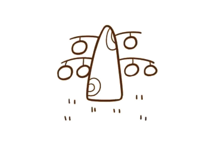 超简单果树怎么画