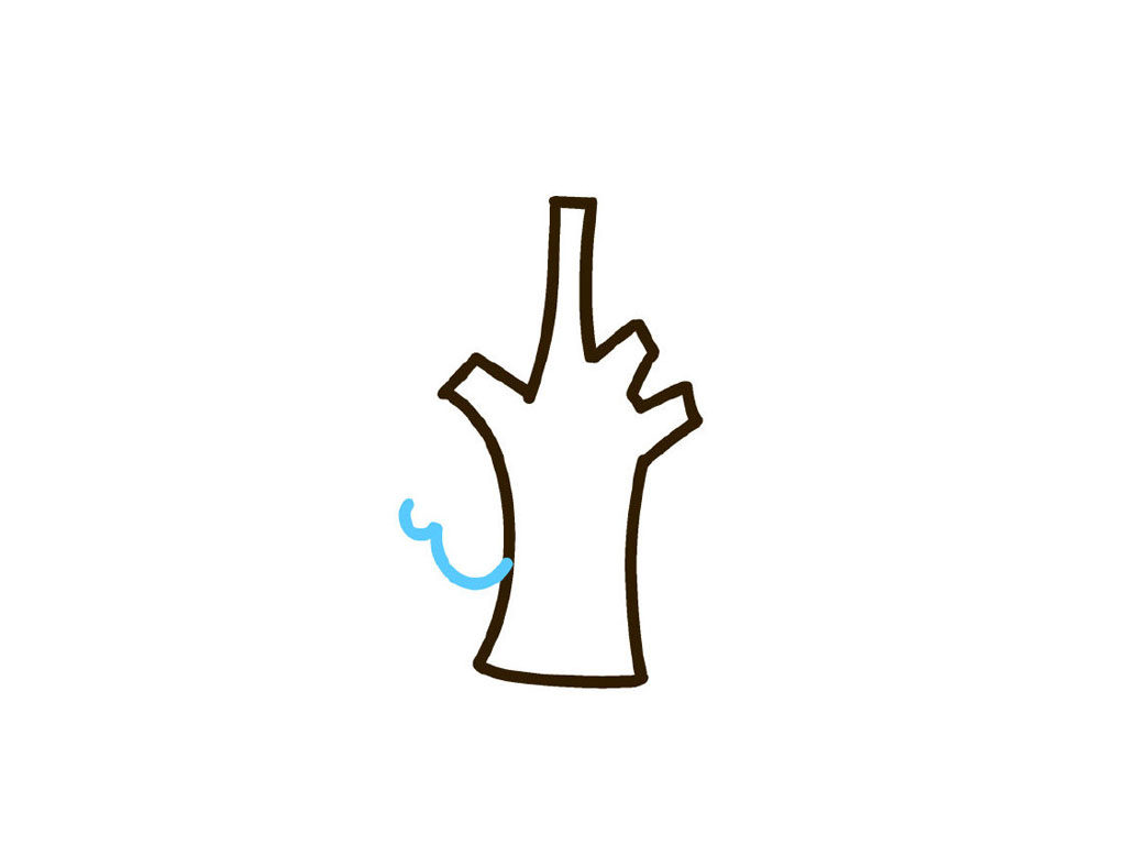 小树简笔画画法步骤