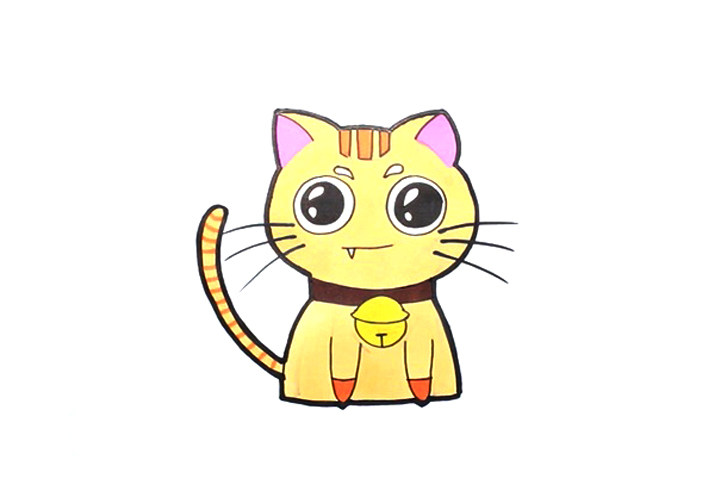 怎么画简单可爱小猫简笔画画法