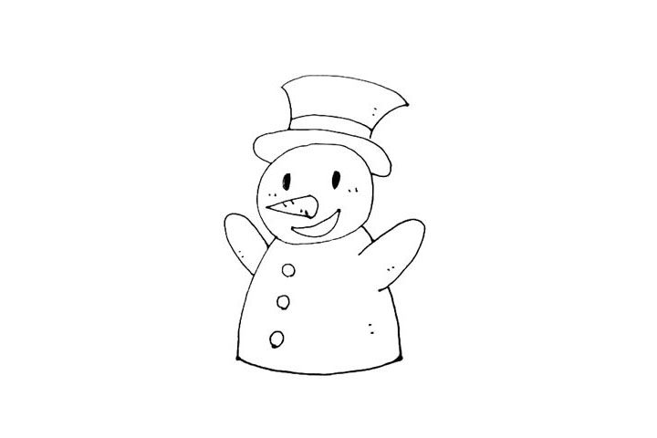 雪人简笔画画法步骤