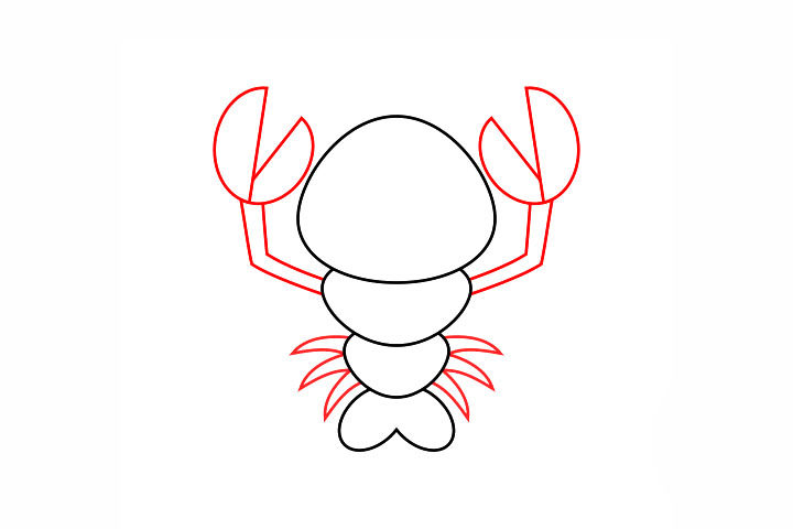 简单小龙虾简笔画画法