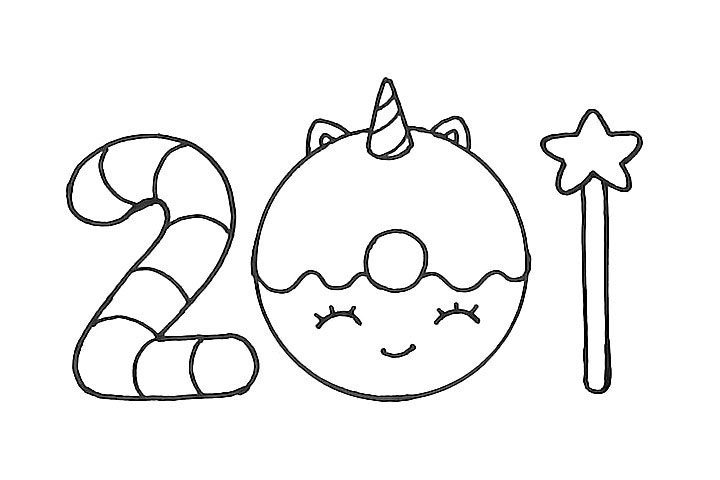2019艺术字简笔画教程