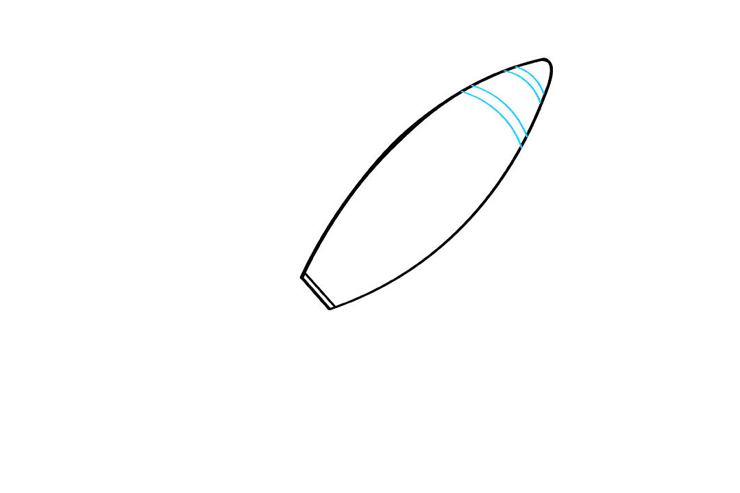 如何画飞行中的火箭简笔画