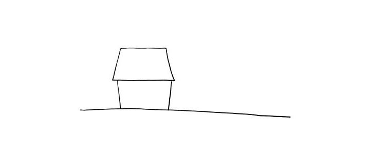 彩虹屋简笔画画法步骤