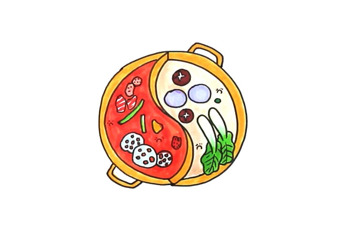 火锅怎么画