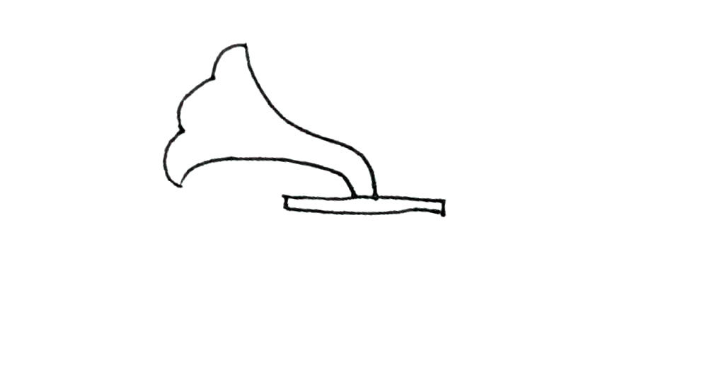 留声机简笔画画法步骤