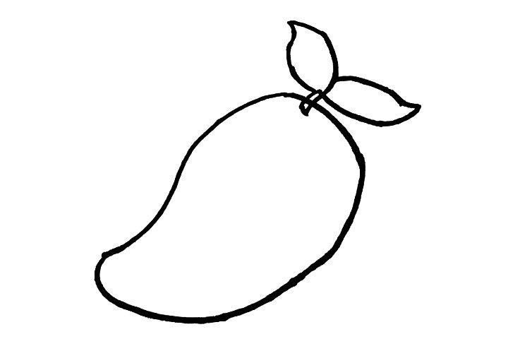 芒果简笔画画法步骤