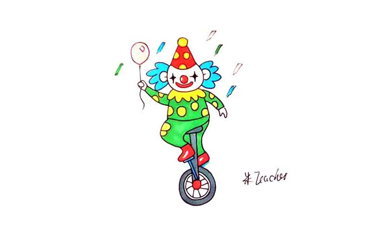 小丑简笔画教程