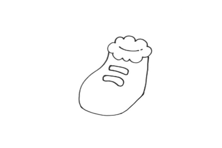 简单的儿童简笔画素材 一双漂亮的小鞋子