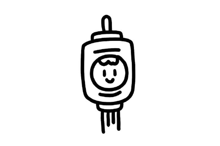 新春灯笼简笔画画法