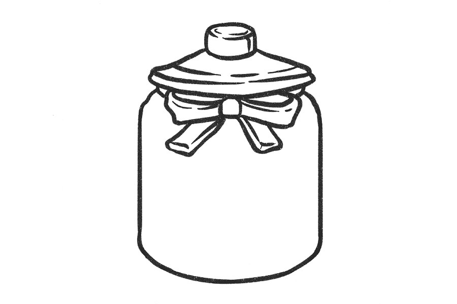 一瓶小饼干简笔画教程