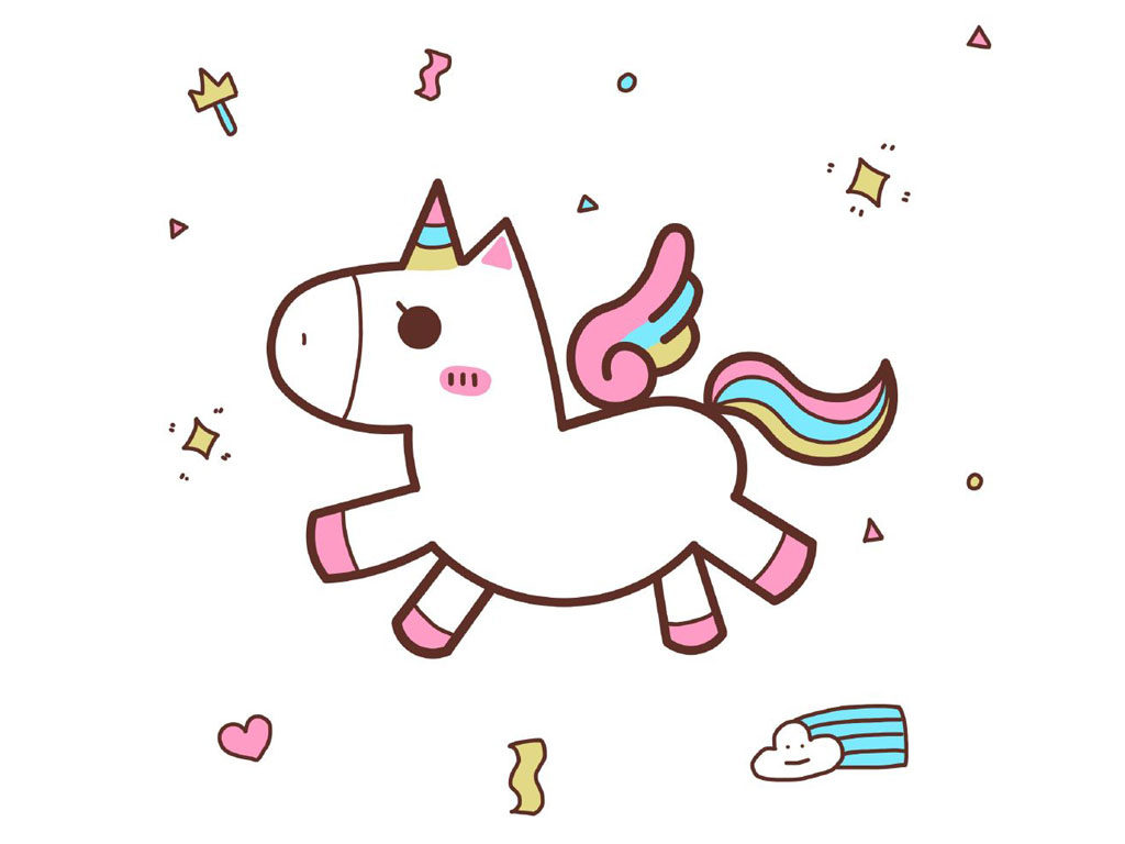 彩虹独角兽简笔画教程