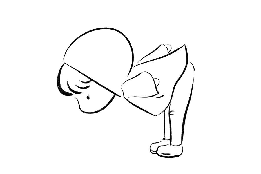 用字母R画一个可爱的小女孩