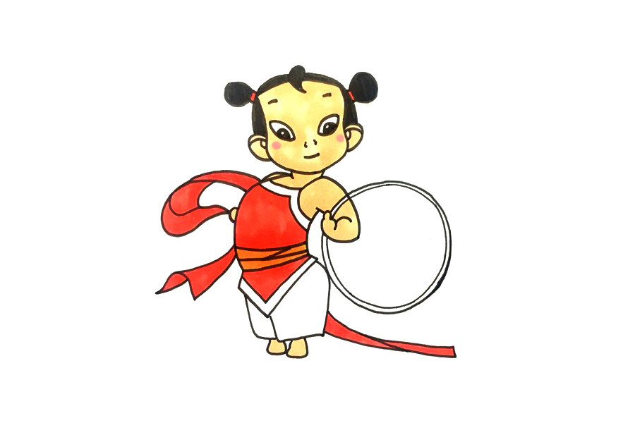 一步一步学画哪吒简笔画