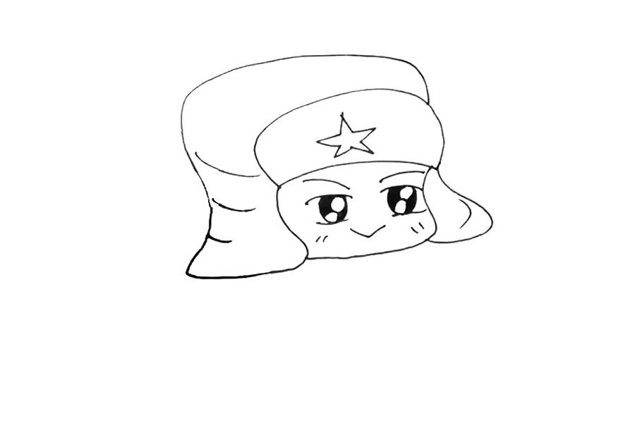 Q版爱学习的雷锋怎么画