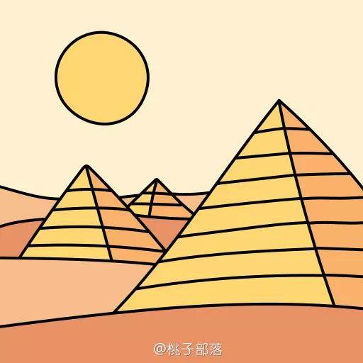 沙漠风景简笔画