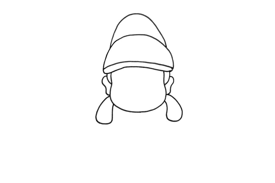 一步一步学画可爱李白简笔画