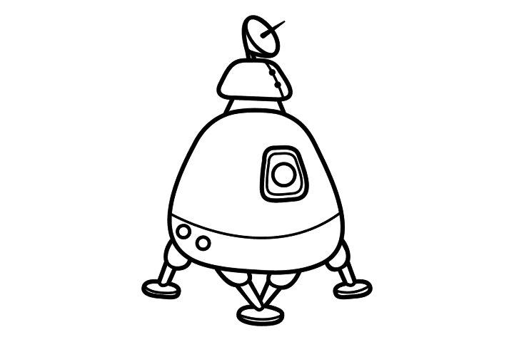 卫星简笔画图片