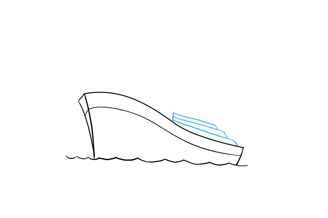 海上的轮船怎么画