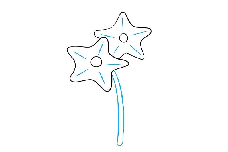花朵简笔画大全 漂亮的紫色小花怎么画