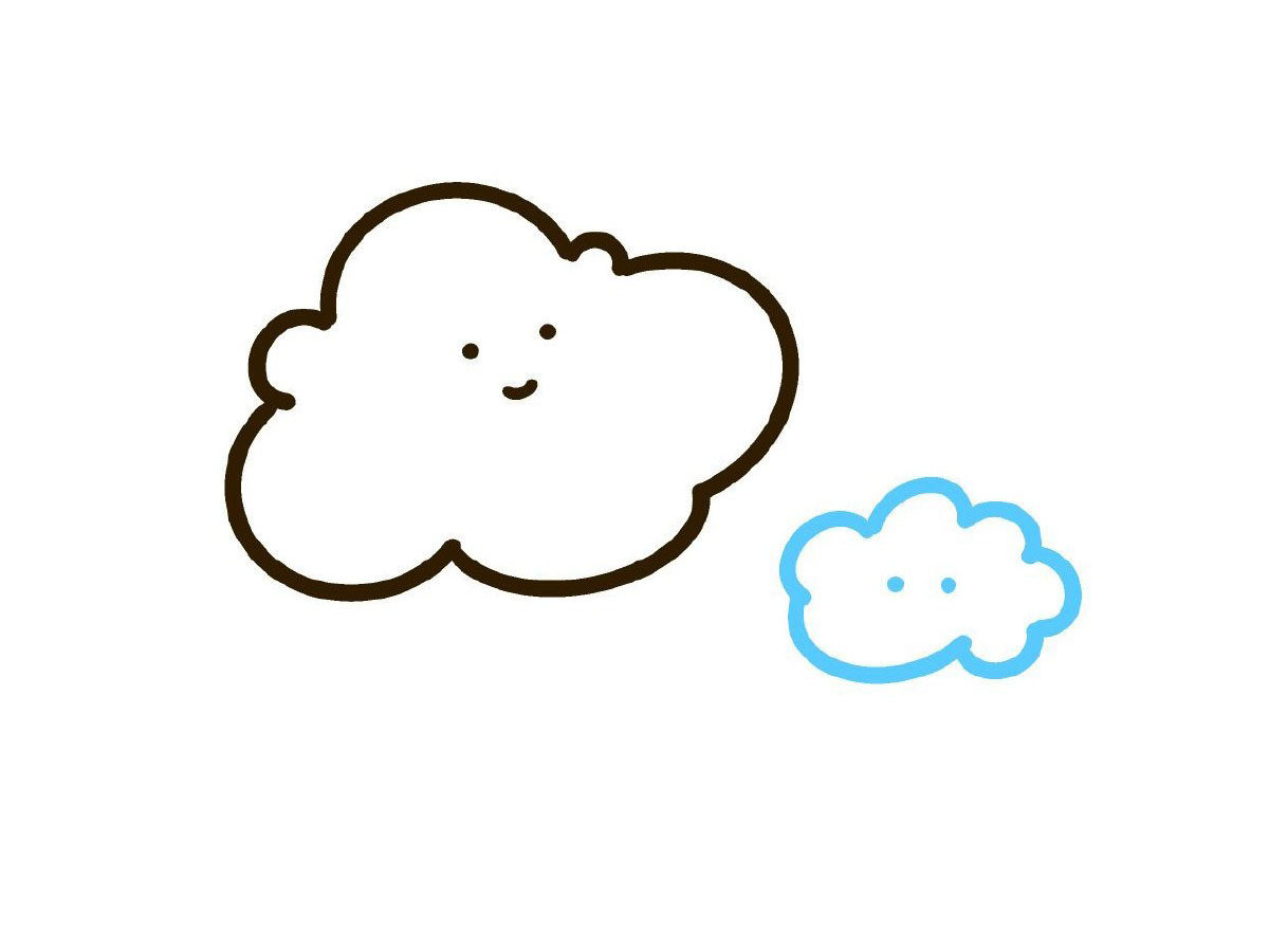 云朵简笔画画法步骤