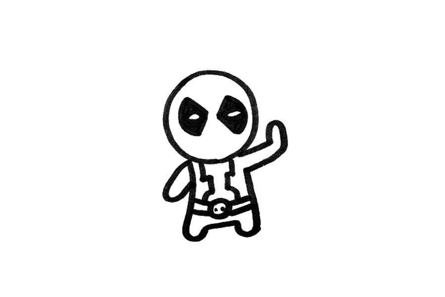 Q版死侍画法步骤
