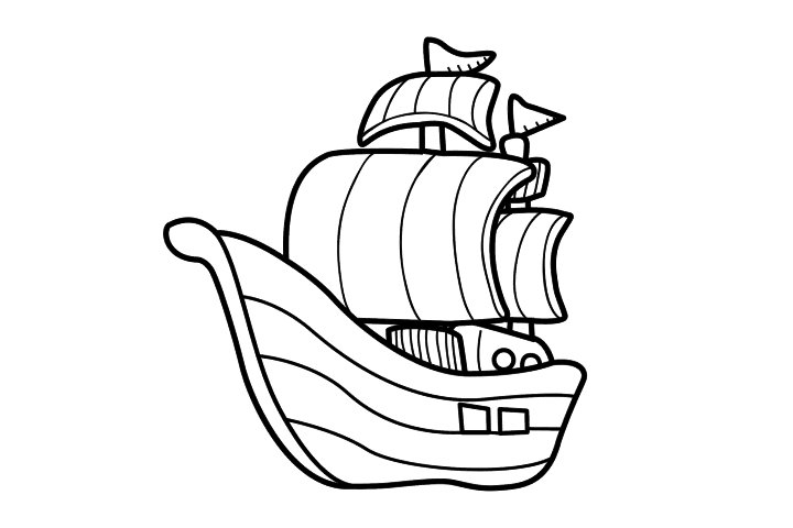海盗船的画法