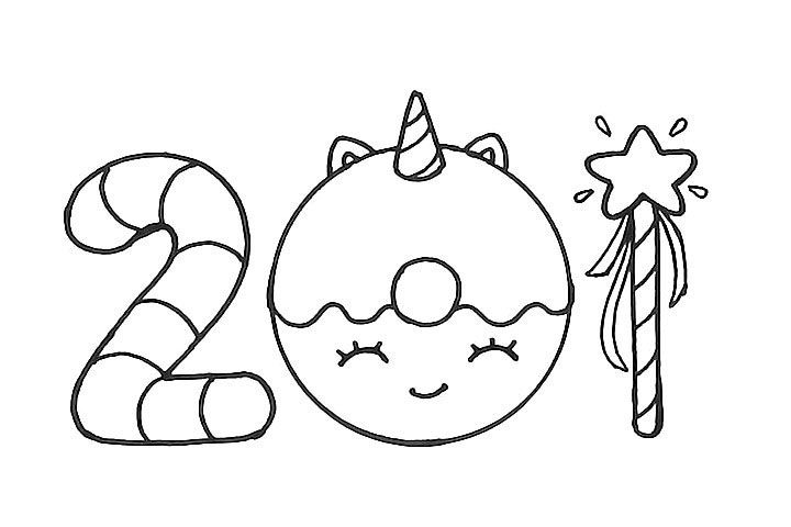 2019艺术字简笔画教程
