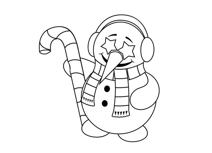 表情不同的雪人简笔画