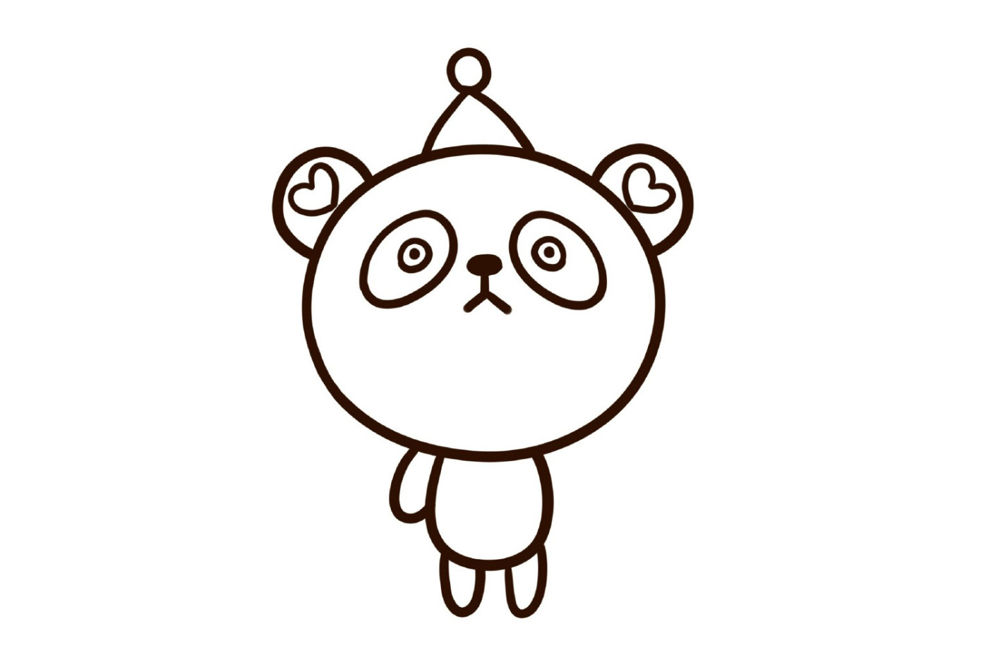 简单的大熊猫简笔画画法