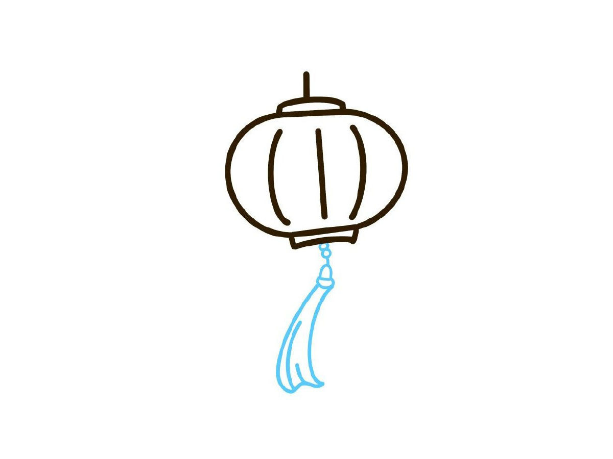 灯笼简笔画画法教程