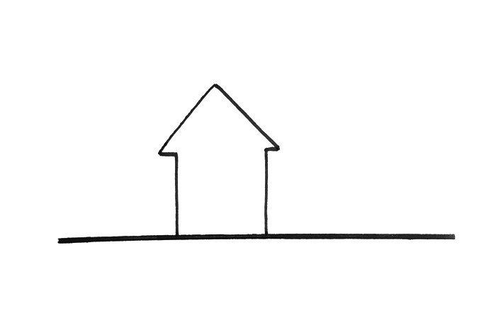风车风景简笔画画法步骤